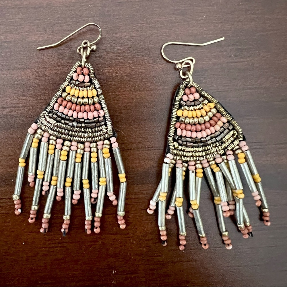 Beaded dangle earrings